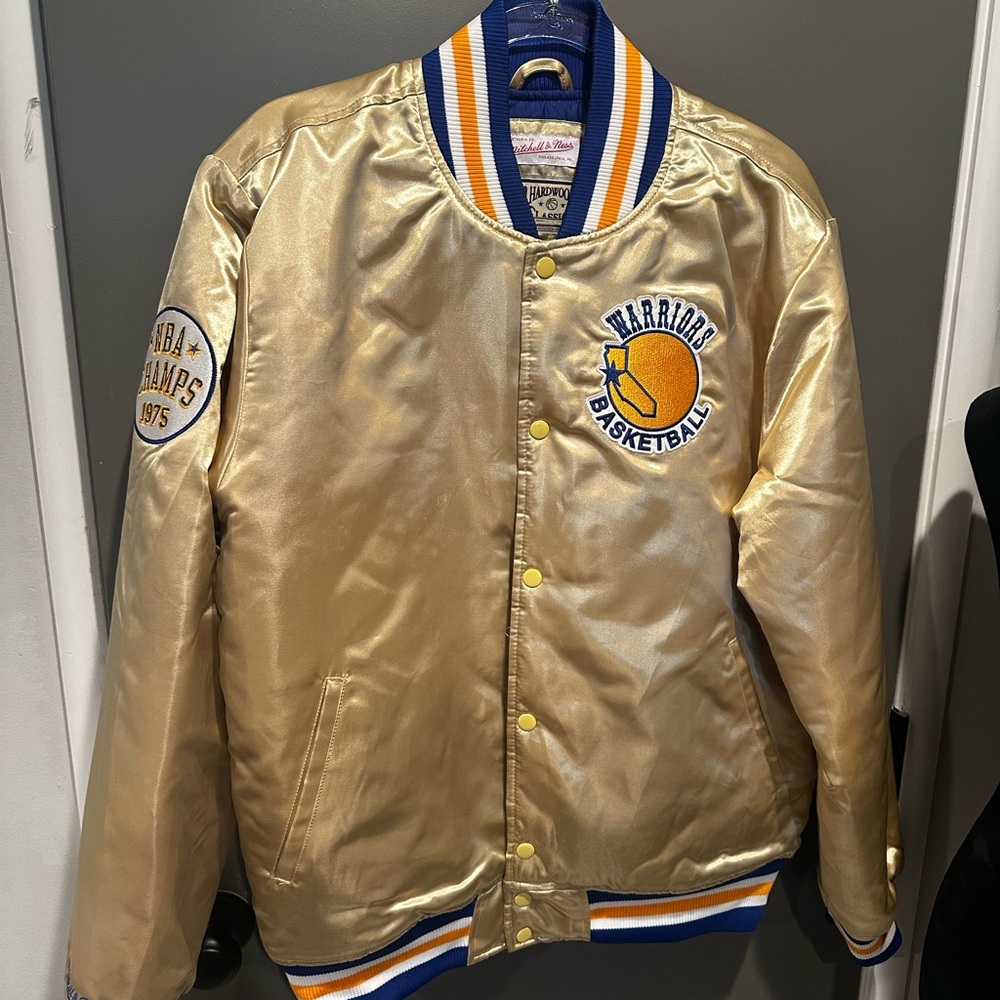 Mitchell & Ness Gold Varsity Bomber Jacket